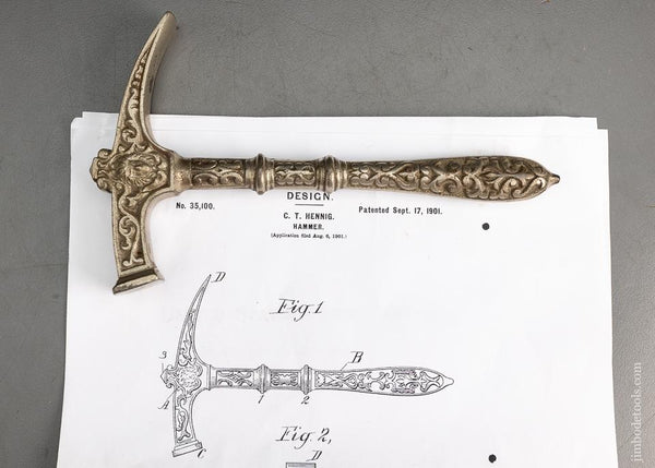 Exquisite HENNIG PAT. Ornamental Hammer - EXCELSIOR 95659
