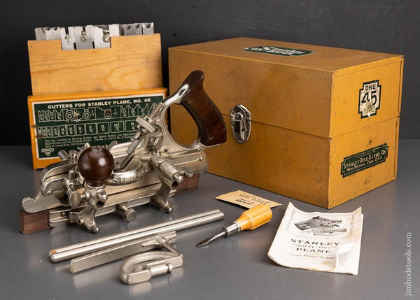 Mint STANLEY NO. 45 Combination Plane in Tin Box - EXCELSIOR 95728