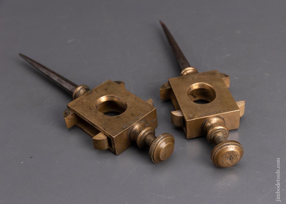 Stunning 7 1/2 inch Trammel points in Brass and Iron - EXCELSIOR 95899