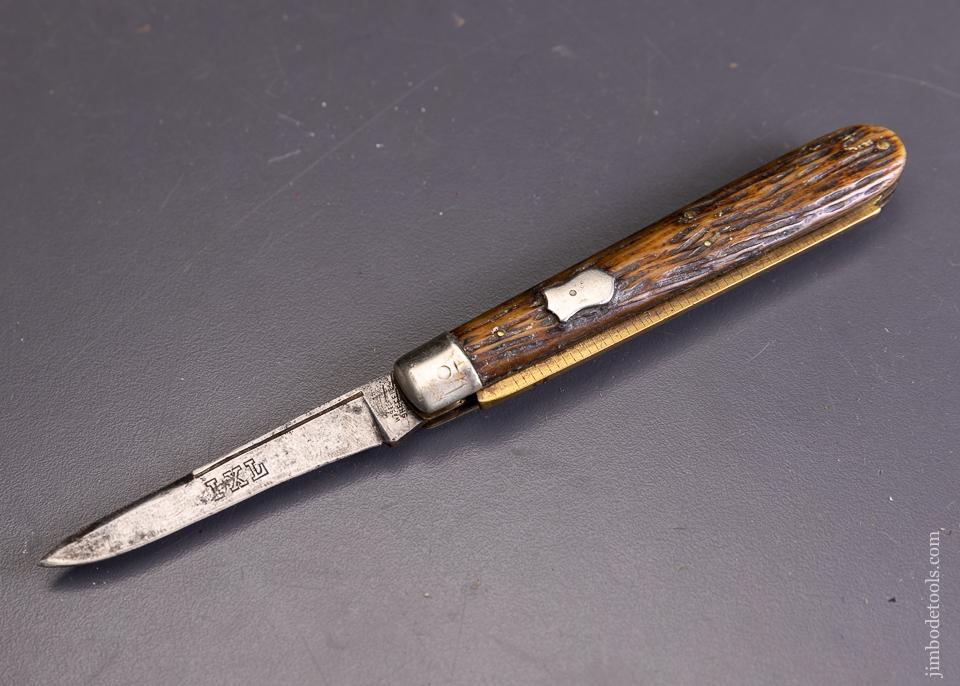 Rare Patented Knife Folding Rule Combination Tool APRIL 21, 1868 GEO. WOLSTENHOLM - EXCELSIOR 95959