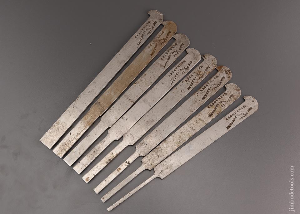 Extra Fine SANDUSKY TOOL CO. Plow Plane Iron Set for Center Wheel Plow Plane - EXCELSIOR 96461