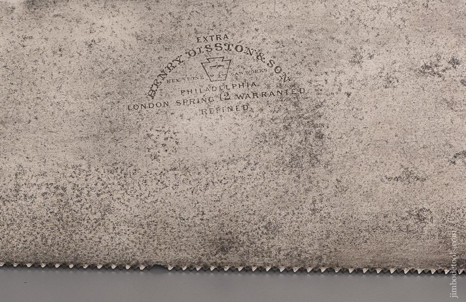 Drop Dead Stunning DISSTON No. 12 London Spring Hand Saw with Conical Nuts - EXCELSIOR 96509