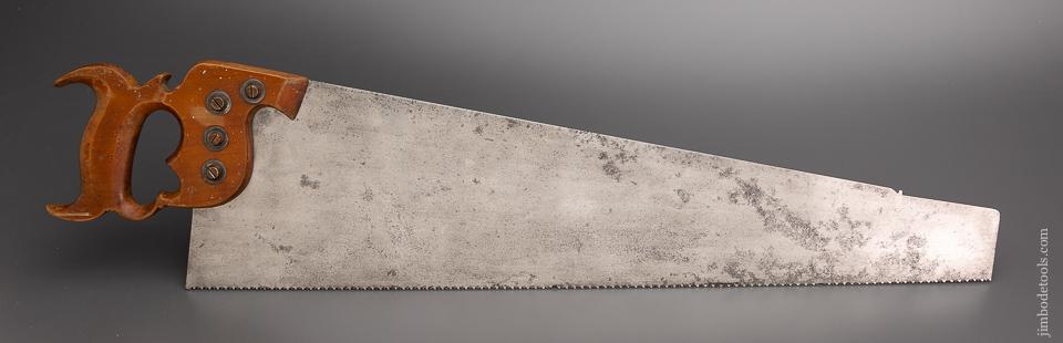 Drop Dead Stunning DISSTON No. 12 London Spring Hand Saw with Conical Nuts - EXCELSIOR 96509