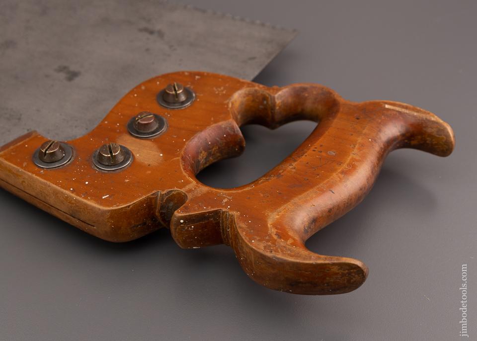 Drop Dead Stunning DISSTON No. 12 London Spring Hand Saw with Conical Nuts - EXCELSIOR 96509