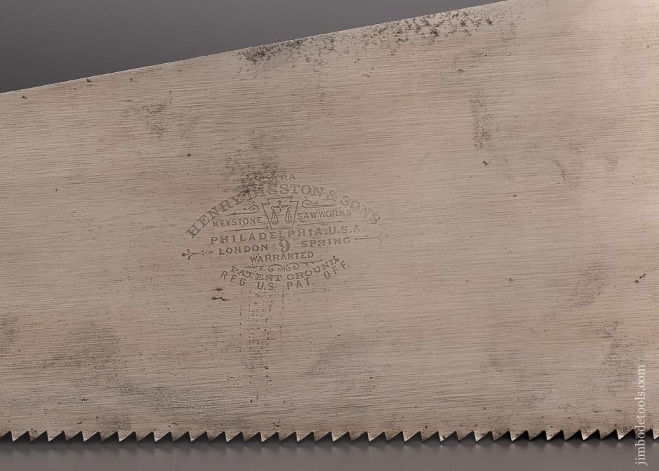 Fabulous DISSTON No. 9 London Spring Rip Hand Saw - EXCELSIOR 97420