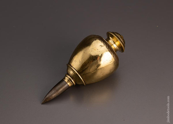 Stunning Profusely Knurled Brass Plumb Bob - EXCELSIOR 97748