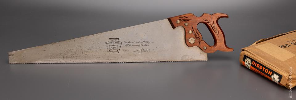DISSTON Vintage No. D-23 Hand Saw Dead Mint in Box - EXCELSIOR 97833