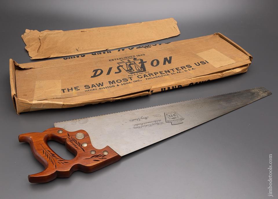 DISSTON Vintage No. D-23 Hand Saw Dead Mint in Box - EXCELSIOR 97833