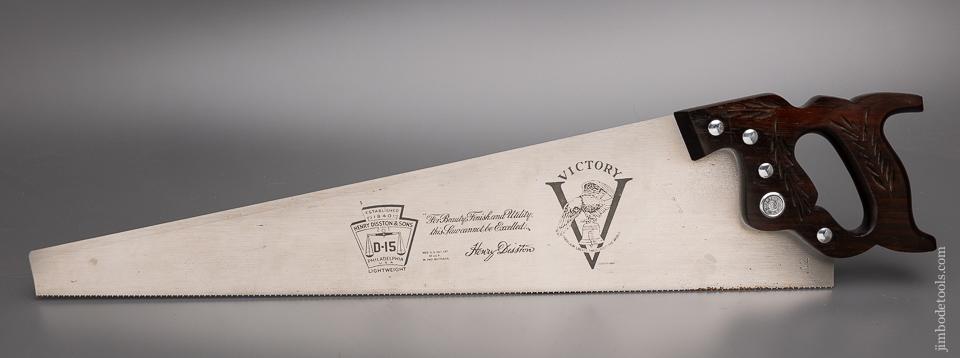 Dead Mint DISSTON No. D-15 VICTORY Hand Saw with Rosewood Handle - EXCELSIOR 98093