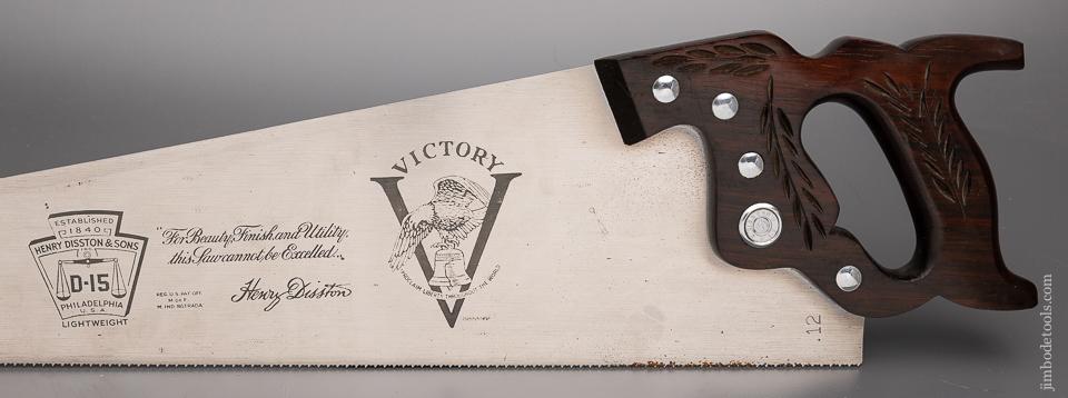 Dead Mint DISSTON No. D-15 VICTORY Hand Saw with Rosewood Handle - EXCELSIOR 98093