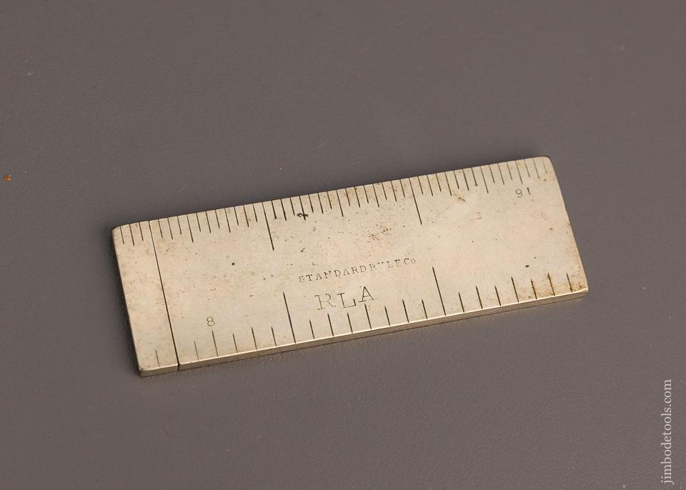 Very Rare STANDARD RULE CO. Solid German Silver Caliper Rule 3 Inch - EXCELSIOR 98322