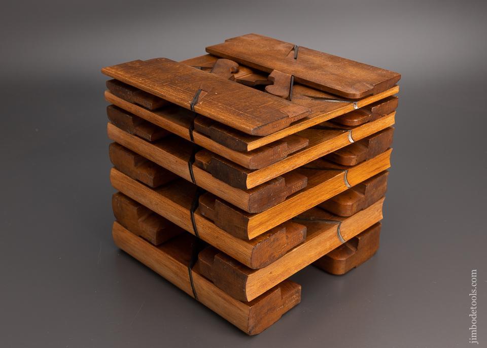 Phenomenal Crisp American Set of 18 Skewed Hollow & Round Planes by J.W. FARR 1832-52— EXCELSIOR 98461