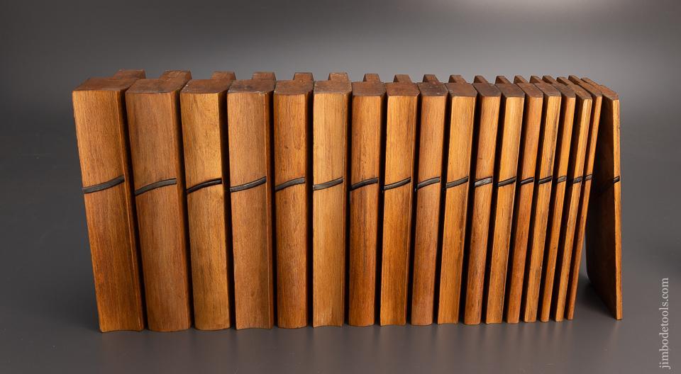Phenomenal Crisp American Set of 18 Skewed Hollow & Round Planes by J.W. FARR 1832-52— EXCELSIOR 98461