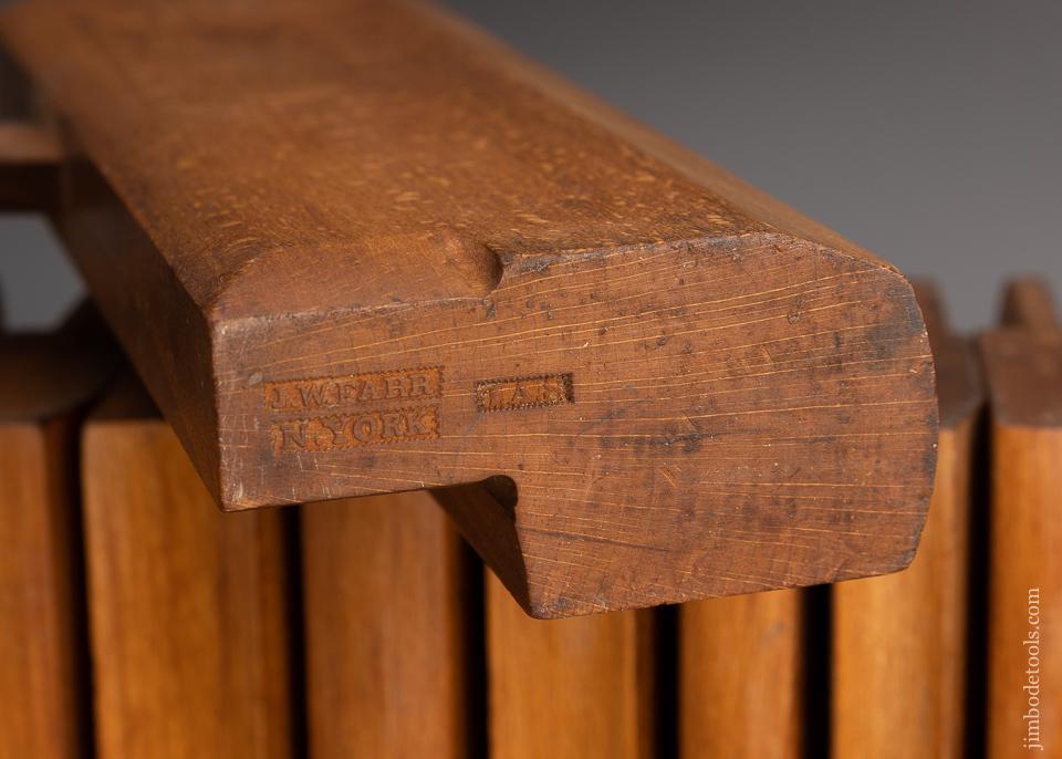 Phenomenal Crisp American Set of 18 Skewed Hollow & Round Planes by J.W. FARR 1832-52— EXCELSIOR 98461