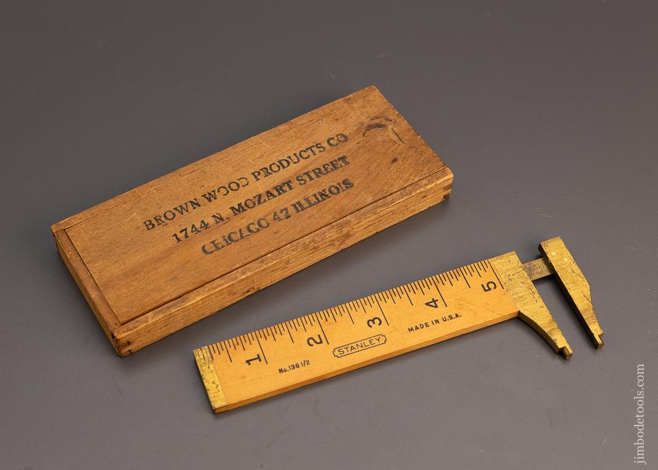 Mint in Box STANLEY No. 136 1/2 Advertising Rule in Special Wooden Box - EXCELSIOR 98516