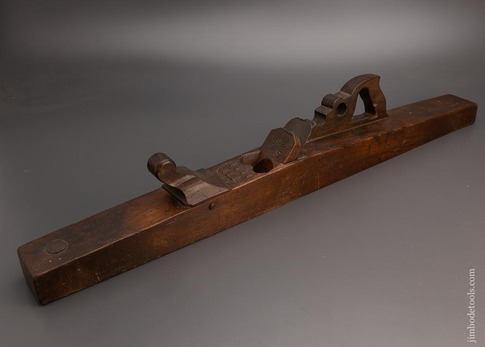 Fabulous Carved & DATED 1851 - 38 inch Jointer Plane - EXCELSIOR 98526