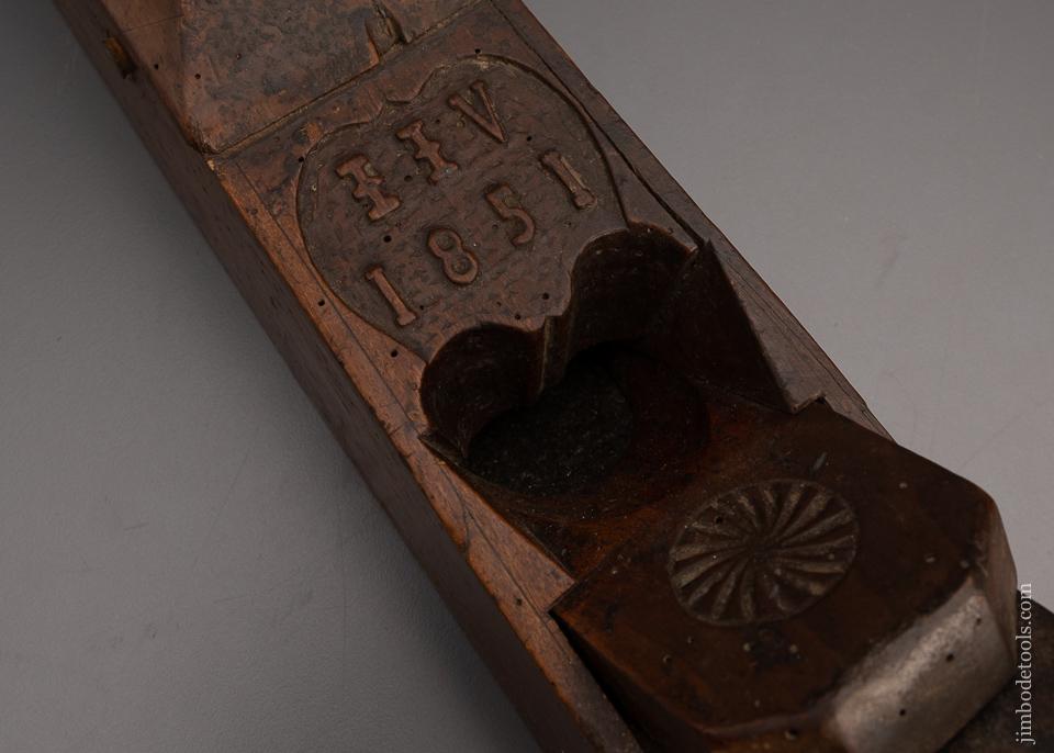 Fabulous Carved & DATED 1851 - 38 inch Jointer Plane - EXCELSIOR 98526