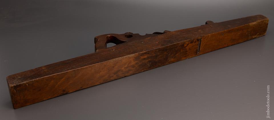 Fabulous Carved & DATED 1851 - 38 inch Jointer Plane - EXCELSIOR 98526