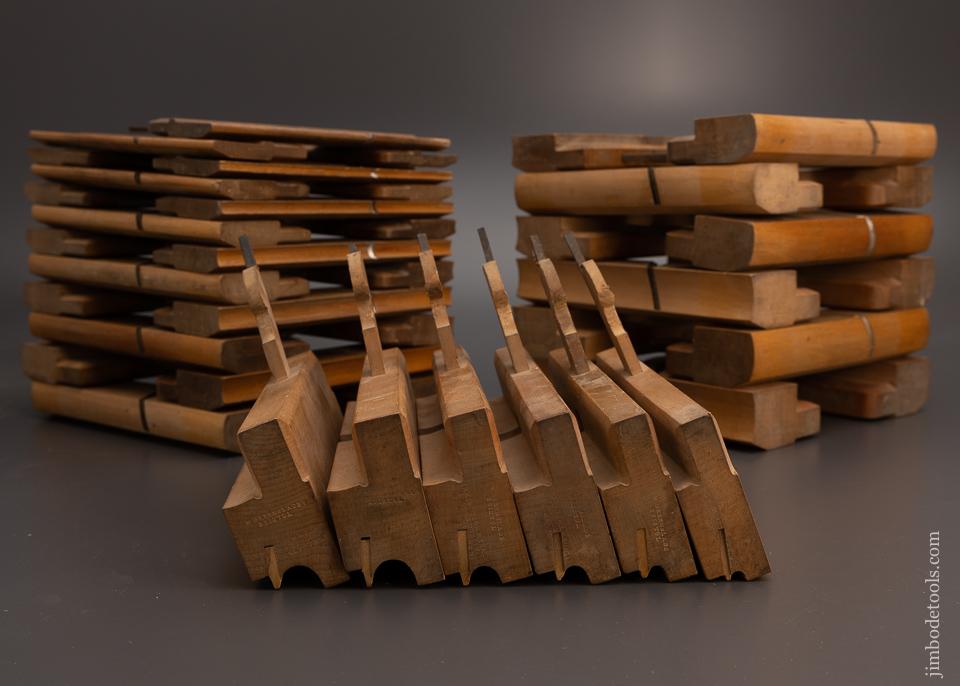 Super Crisp Set of 41 Wooden Moulding Planes by W. GREENSLADE BRISTOL - EXCELSIOR 98855