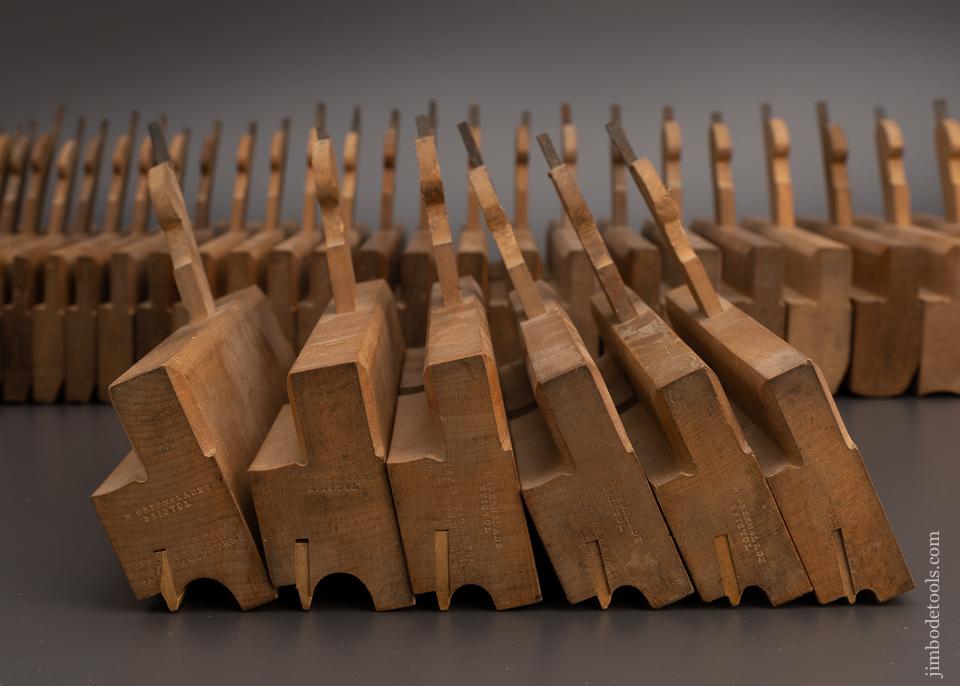 Super Crisp Set of 41 Wooden Moulding Planes by W. GREENSLADE BRISTOL - EXCELSIOR 98855