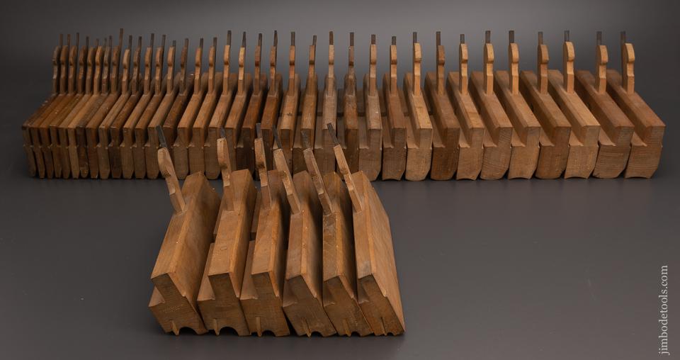 Super Crisp Set of 41 Wooden Moulding Planes by W. GREENSLADE BRISTOL - EXCELSIOR 98855