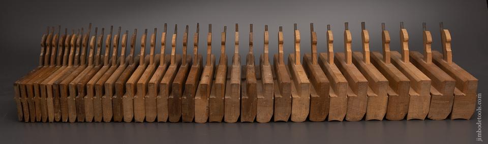 Super Crisp Set of 41 Wooden Moulding Planes by W. GREENSLADE BRISTOL - EXCELSIOR 98855