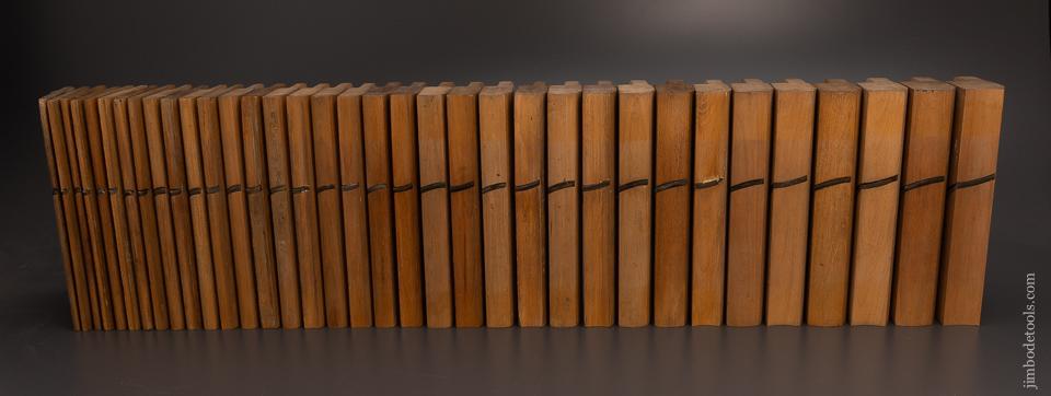 Super Crisp Set of 41 Wooden Moulding Planes by W. GREENSLADE BRISTOL - EXCELSIOR 98855