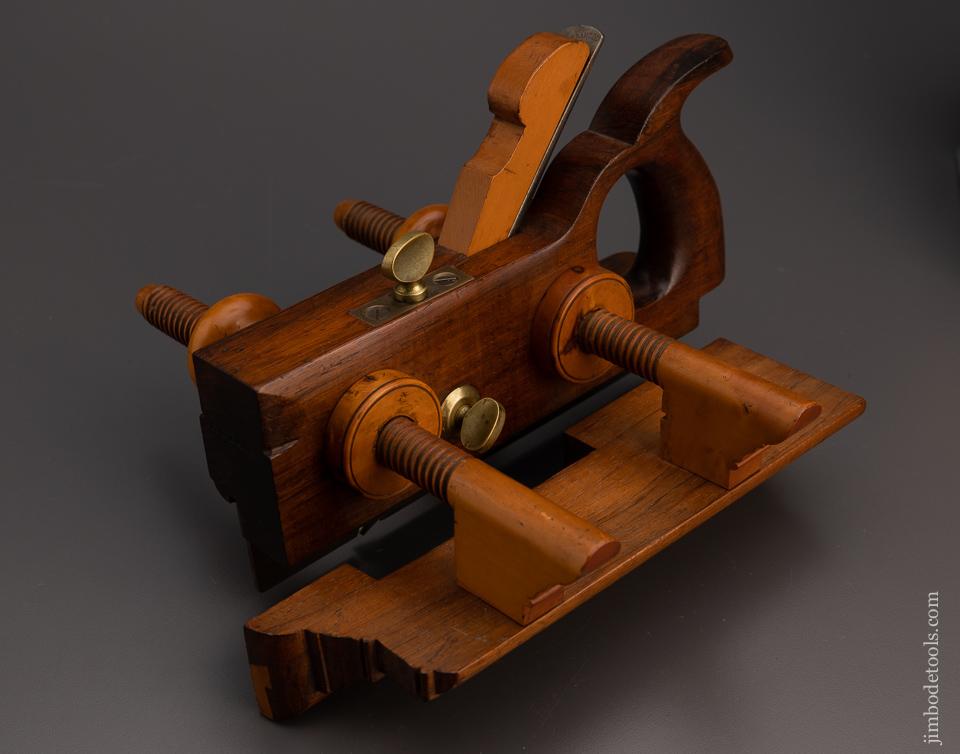 Spectacular Rosewood & Boxwood Handled Screw Arm Plow Plane - EXCELSIOR 98869