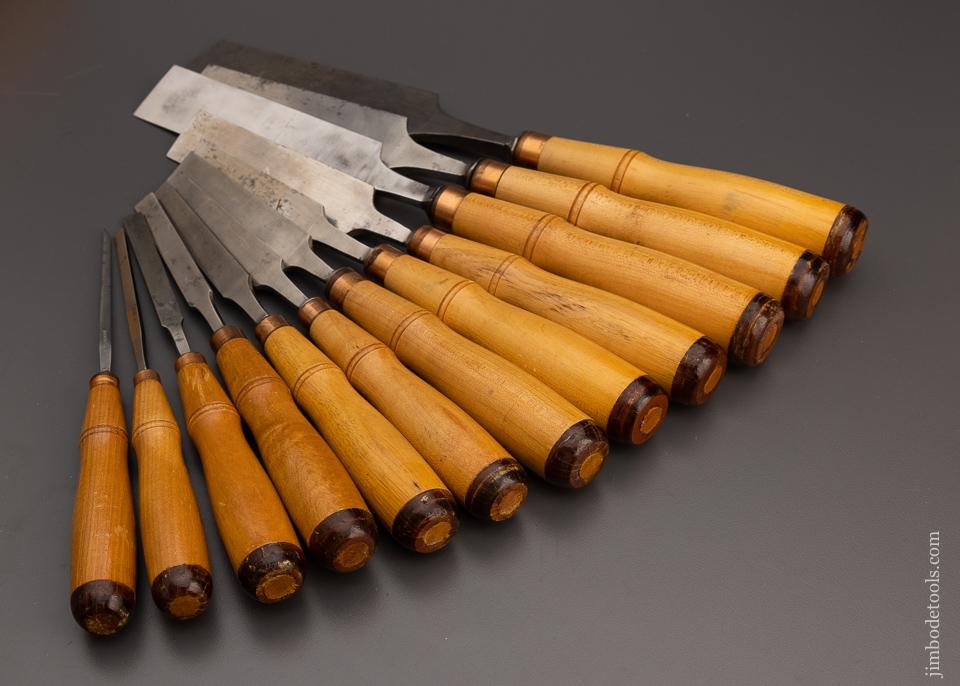 New Old Stock BUCK BROS. Bevel Edge Paring Chisel Set Mint in Box - EXCELSIOR 98960