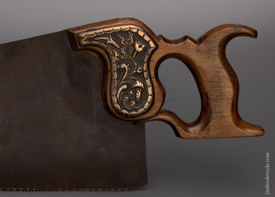 Fantastic English Hand Saw with Brass Escutcheon Plate on Handle - EXCELSIOR 99029