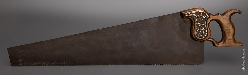 Fantastic English Hand Saw with Brass Escutcheon Plate on Handle - EXCELSIOR 99029