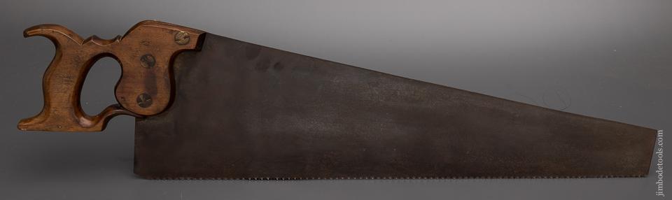 Fantastic English Hand Saw with Brass Escutcheon Plate on Handle - EXCELSIOR 99029