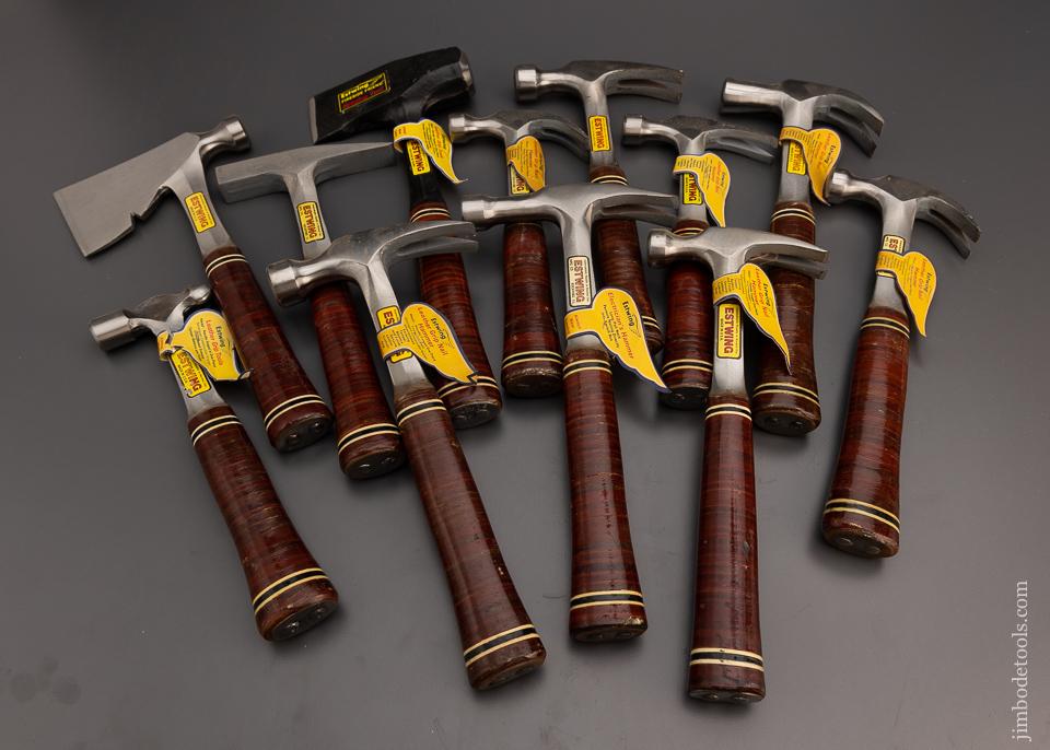 Unprecedented Comprehensive Set of 12 ESTWING Leather Grip Hammers New –  Jim Bode Tools