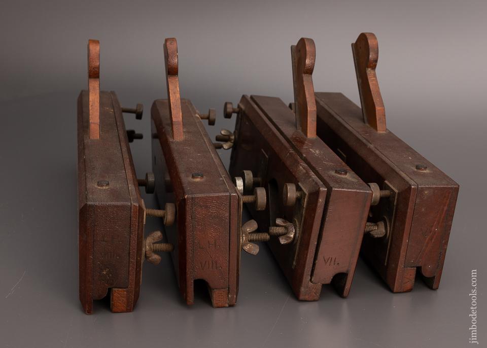 Amazing Set of 4 Mahogany Plane Maker’s Mother Planes - EXCELSIOR 99265