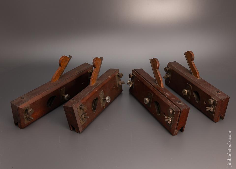 Amazing Set of 4 Mahogany Plane Maker’s Mother Planes - EXCELSIOR 99265