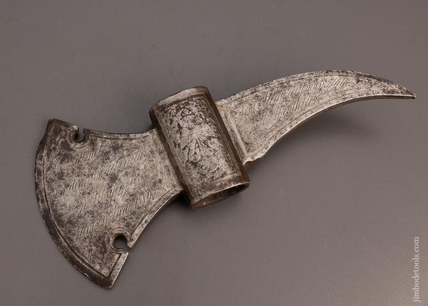 Beautiful Engraved 19th Century Fireman’s Axe Dated 1889 - EXCELSIOR 99348